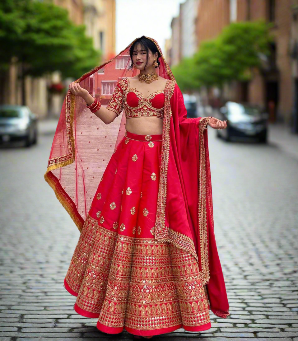 Sindor Red Bridal Lehenga