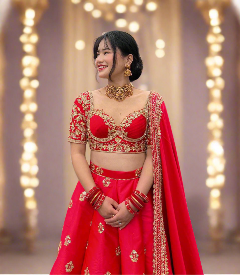 Sindor Red Bridal Lehenga