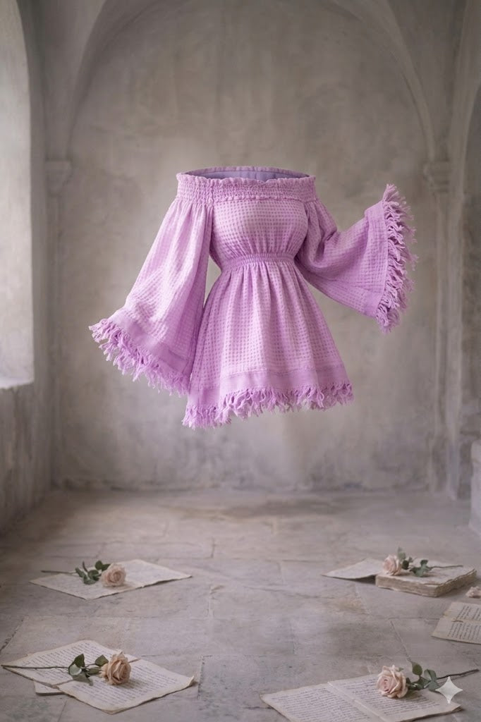 Bamboo cotton Pink Mini Dress