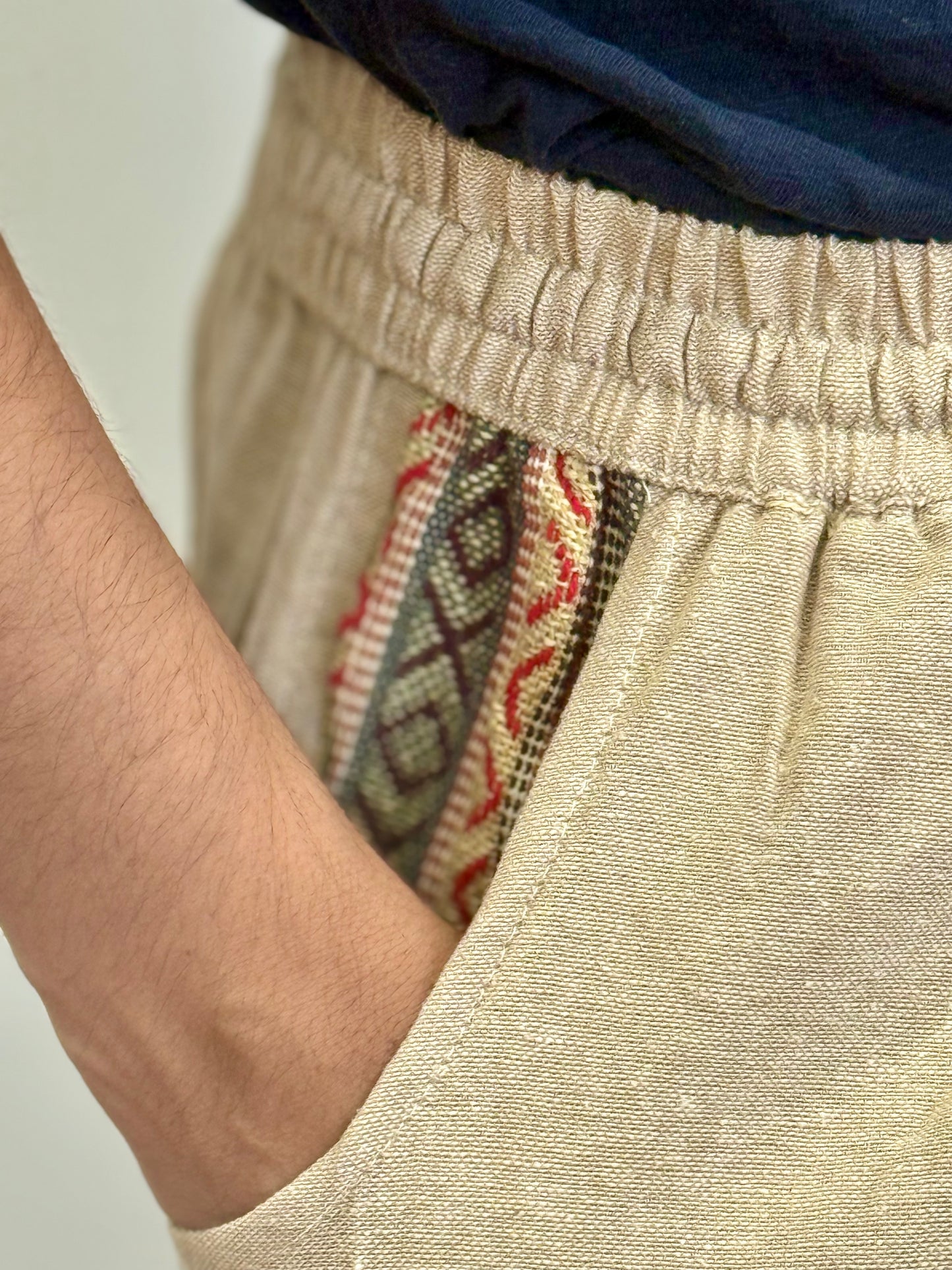 Tan Box pocket pants