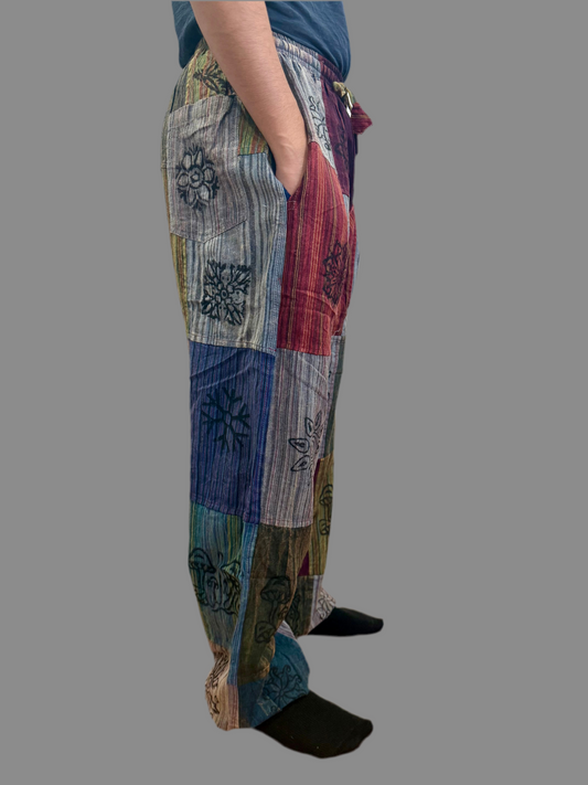 Grey Hue Patchwork Pants
