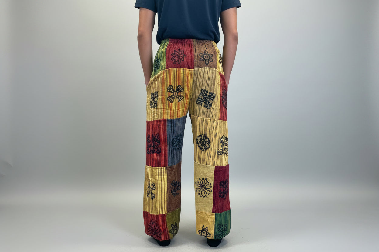 Yellow Hue Patchwork Pants