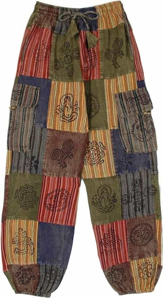 Linen patchwork yoga pant