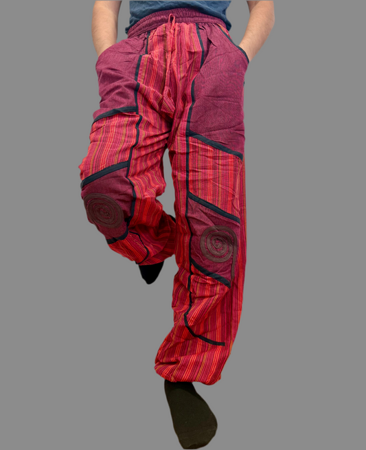 Red Low Swirl Pants