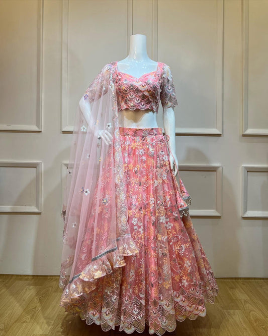 Sanu Bloom Pink Lehenga set