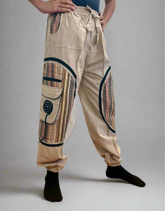 Tan Box pocket pants