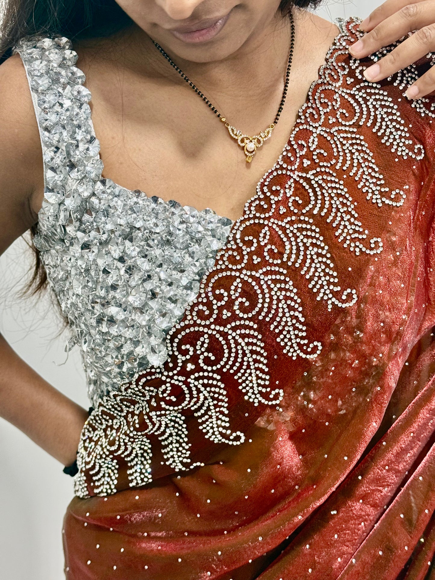 Fern Organza Silk Sari
